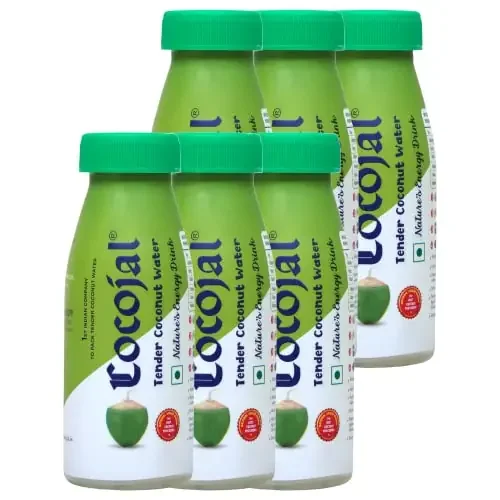 Cocojal Natural Tender Coconut Water No Added Flavours No Added Sugars Not From Concentrate 200ml (Pack of 6)