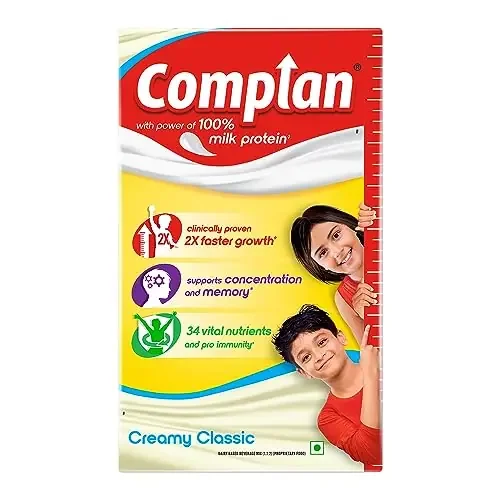 Complan Nutrition Drink Powder for Children, Creamy Classic Flavour, 1 kg Carton Nutrition drink for kids with protein & 34 vital nutrients