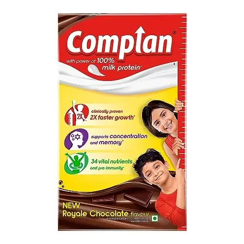 Complan Nutrition Drink Powder for Children, Royale Chocolate Flavour, 1 kg Carton Nutrition drink for kids with protein & 34 vital nutrients