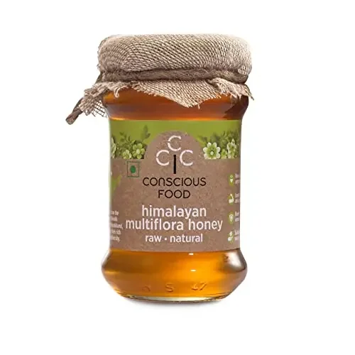 Conscious Food Himalayan Multi Flora Honey 200g NMR Tested Honey Certified by German Lab Immunity Booster, Raw, Unheated and Unpasteurized 100% Pure Honey