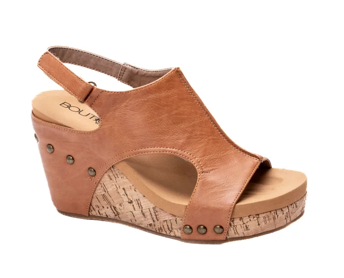 Corkys Cognac Tiffanee Wedges