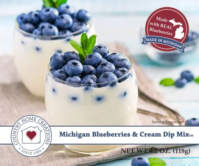 Country Home Creations Taste of Michigan – Michigan Blueberries & Cream Dip Mix
