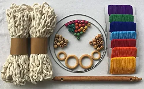 Craft House Macrame Kit.Macrame Thread.Macrame Wall Hanging Decor Kit.Macrame Dream Catcher Making Kitcraft Kits For Adults And Kids.Bohemian Home Decordiy Craft Kit.Gift For Girls.