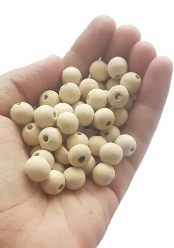 Craft House Wooden Beads For Macrame & Diy Projects (Pack Of 30 Smooth Round 12 Mm)