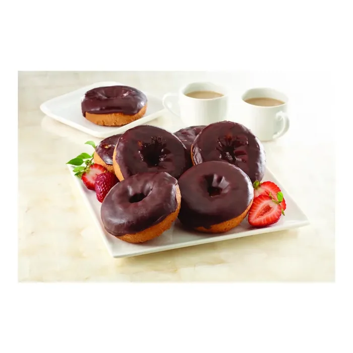 Cub Bakery Iced Chocolate Cake Donuts, 8 Count, 1 Each