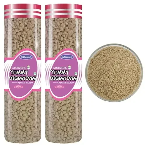 Dilbahar‘s Ajwain Pachak 190gm Pack of 2 Ajwain Pachak Goli Ajwain Khatta Dried Ajwain Khatta Ajwain Churan Pachak After Meal Digestives Mukhwas Mouth Fresheners