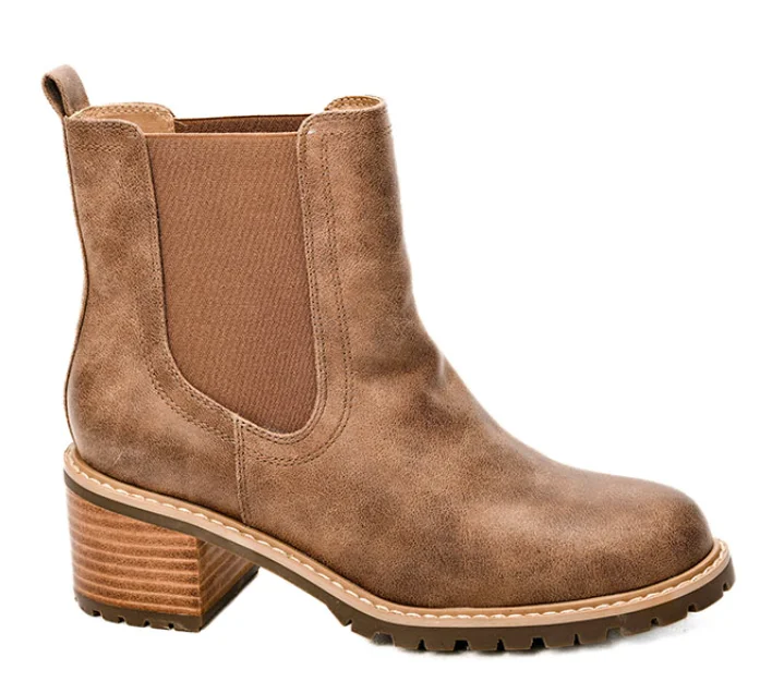 Doohickey Taupe Booties – Corkys