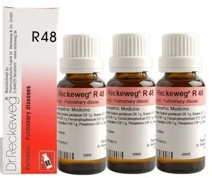 Dr.Reckeweg Germany R48 Pulmonary Respiratory Diseases Pack Of 3 by Dr. Reckeweg