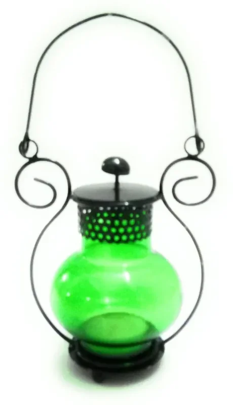 DreamKraft Iron Tlight Lantern With Tlight Candle For Festive Decoration Home Decor Standard Green