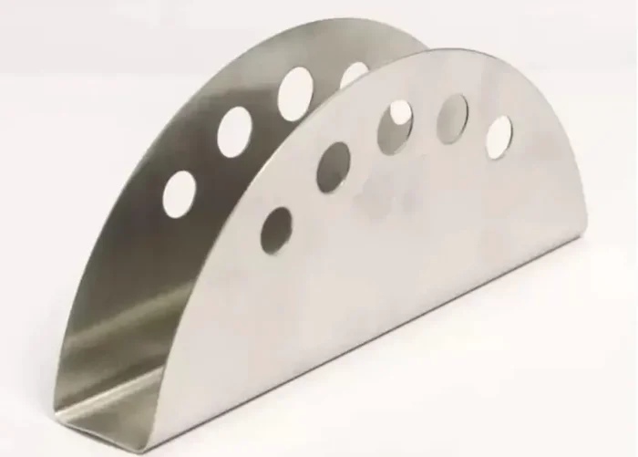 Dynore Stainless Steel Round Hole Napkin Holder for Restaurant, Office and Desk