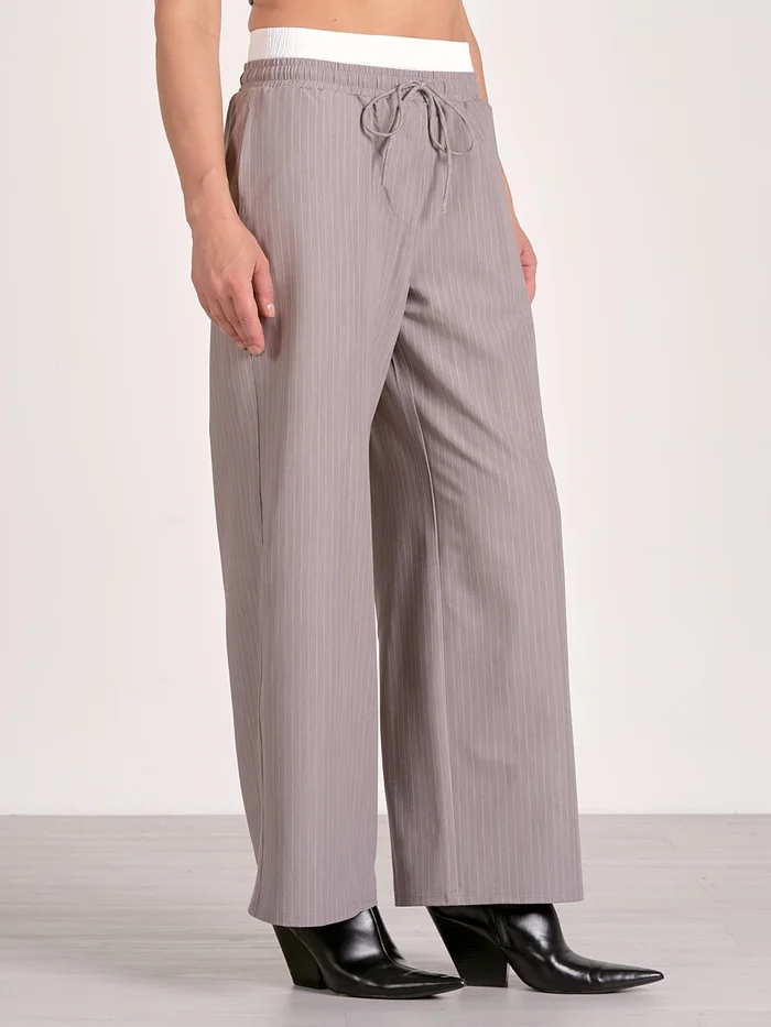 Elan Executed Style Trousers – Grey Stripe