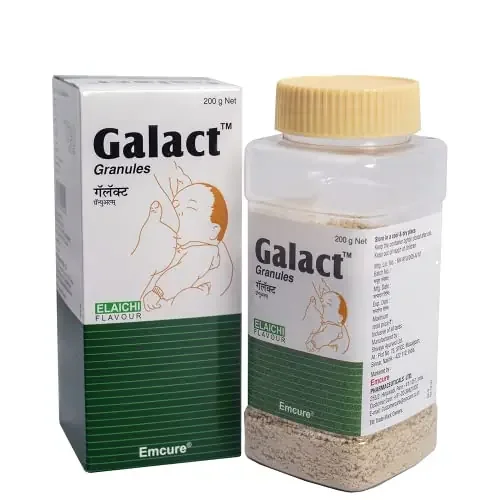Emcure Galact Granules – Shatavari Powder – Breast Feeding Supplement Increase Milk supply – Lactation Supplement for Women – Mothers – Flavor 200 g (Elaichi 200 g (Pack of 1))