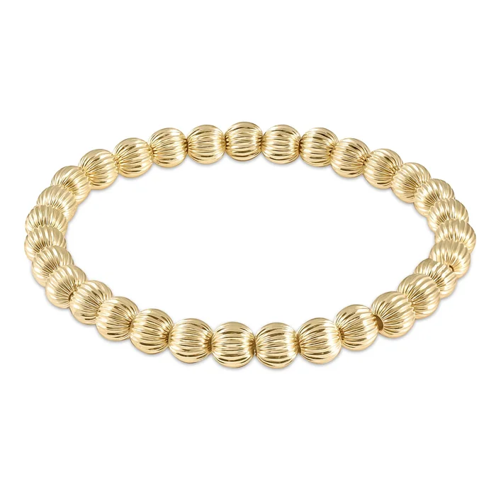 EXTENDS – DIGNITY GOLD 6MM BEAD BRACELET