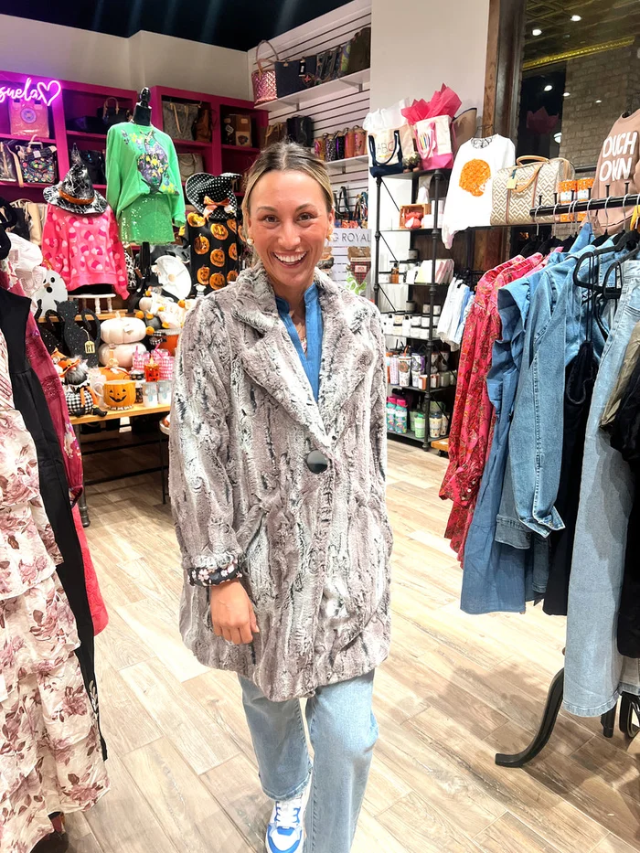 Faux Mountain Fox Coat