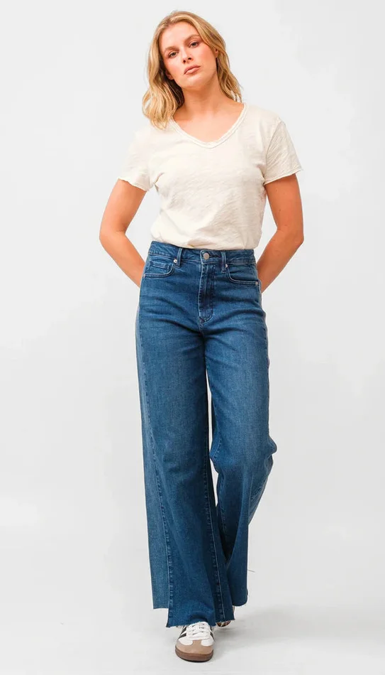 Fiona High Rise Wide Leg – Arctic Blue