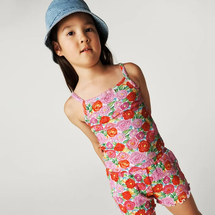 Floral Multi Toddler Girl Picot Camisole | Pluen