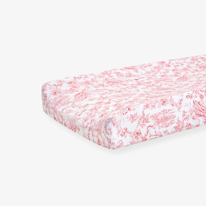 Floral White Changing Pad Cover | Antoinette