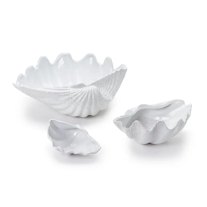 Fluted Clam Shell Bowls
