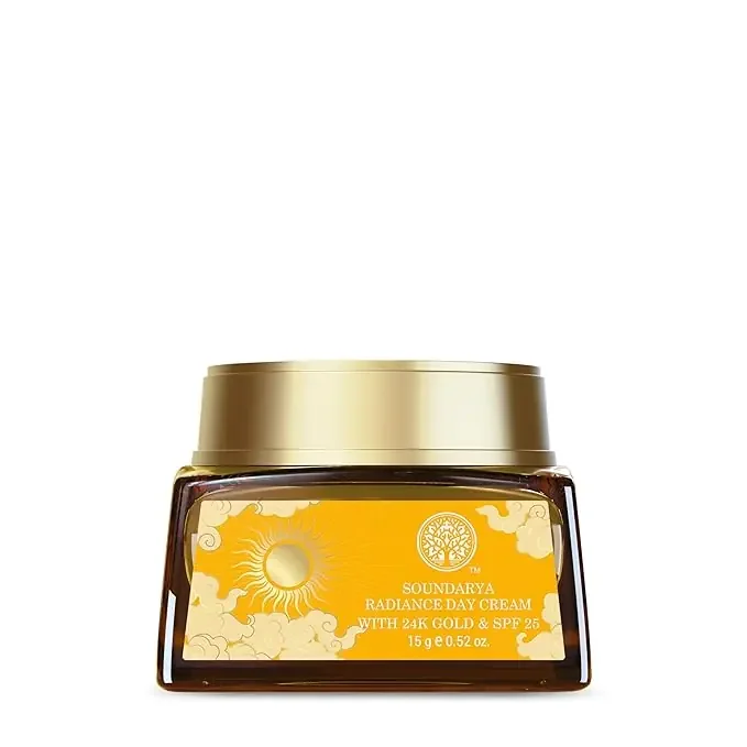 Forest Essentials Travel Size Soundarya Radiance Cream With 24K Gold SPF25 15g (Anti-Aging Day Cream)