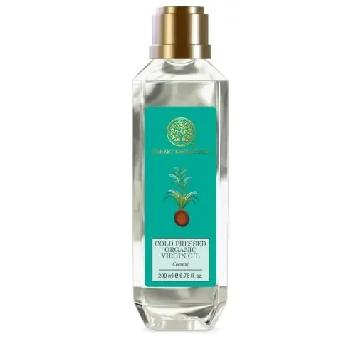 Forest EssentiOrganic Pressed Virgin Oil Coconut Rich in Vitamin E with Pure Coconut Massage Oil For Hair & Skin 200 ml