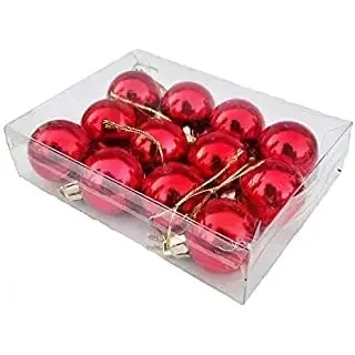 Forty Wings Set of 12 Red Christmas Balls Tree HangingFor Christmas Ornaments Xmas Tree Hangings Ornaments for Christmas Decoration Items for Home Decoration