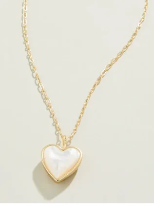 Full Heart Necklace 18″ Mother-of-Pearl – Spartina