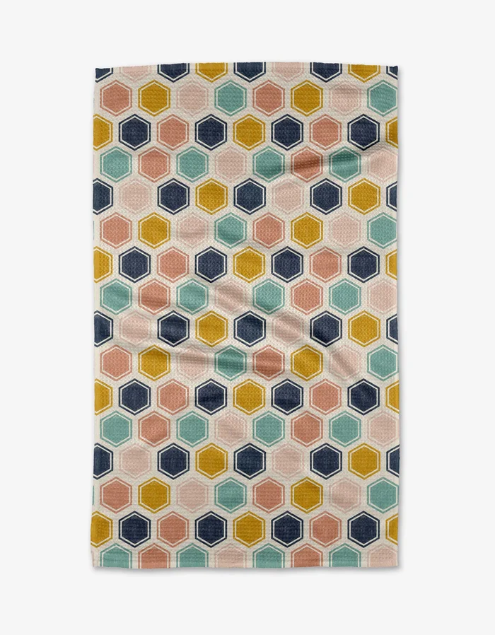 Geometry – Pollen Patchwork Tea Towel