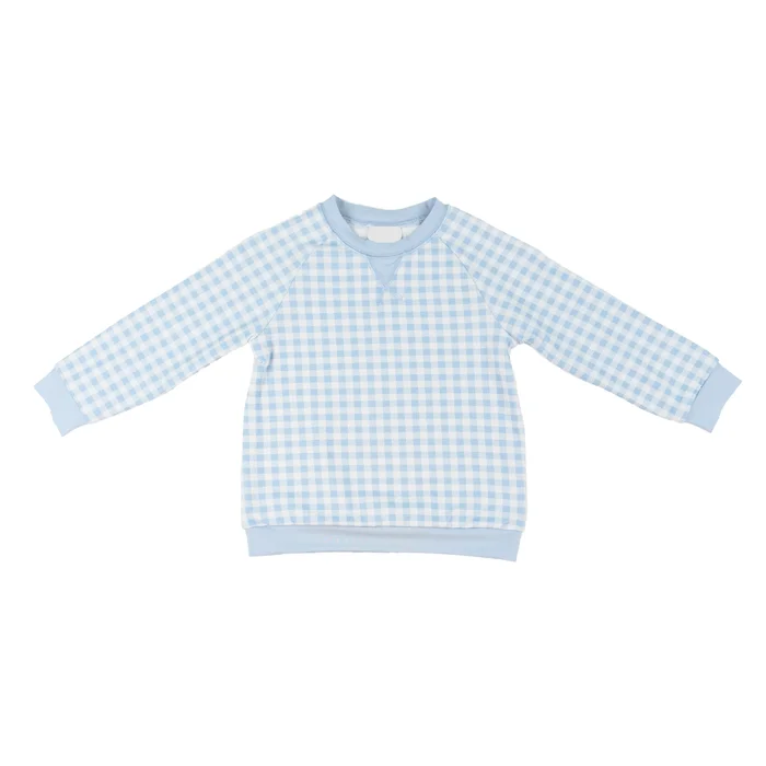 GINGHAM BLUE PRESTON PULLOVER
