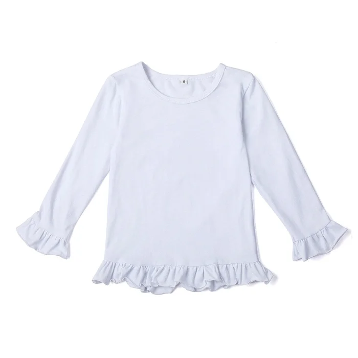 Girl’s Long Sleeve Ruffle Tee Shirt