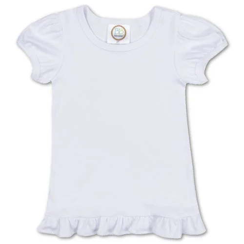 Girl’s Short Sleeve Ruffle Tee Shirt