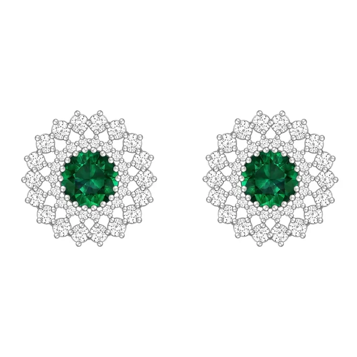 GIVA 925 Sterling Silver Shruti Haasan Zircon Emerald Sunshine Studs Earrings to Gift Women & Girls with Certificate of Authenticity and 925 Stamp 6 Month Warranty*