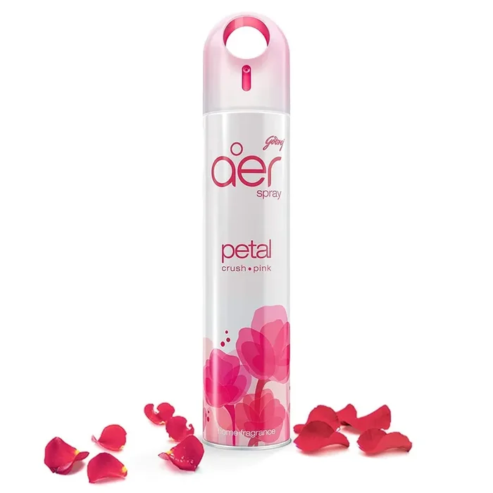 Godrej aer spray, Air Freshener for Home & Office – Petal Crush Pink Long-Lasting Rose Fragrance (240 ml)