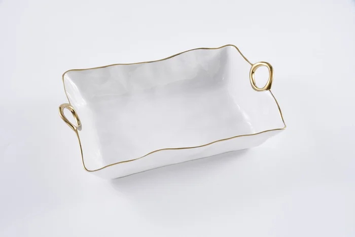GOLD & WHITE LARGE DEEP SERVER