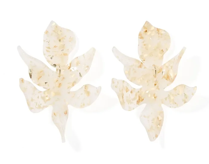 Gold Confetti Flora Statement Earrings