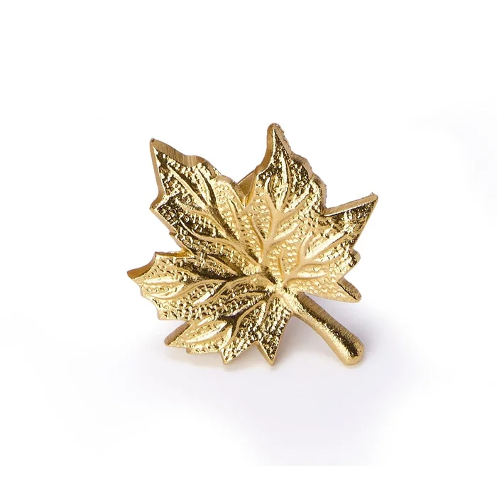 GOLDEN LEAF NAPKIN RING SET