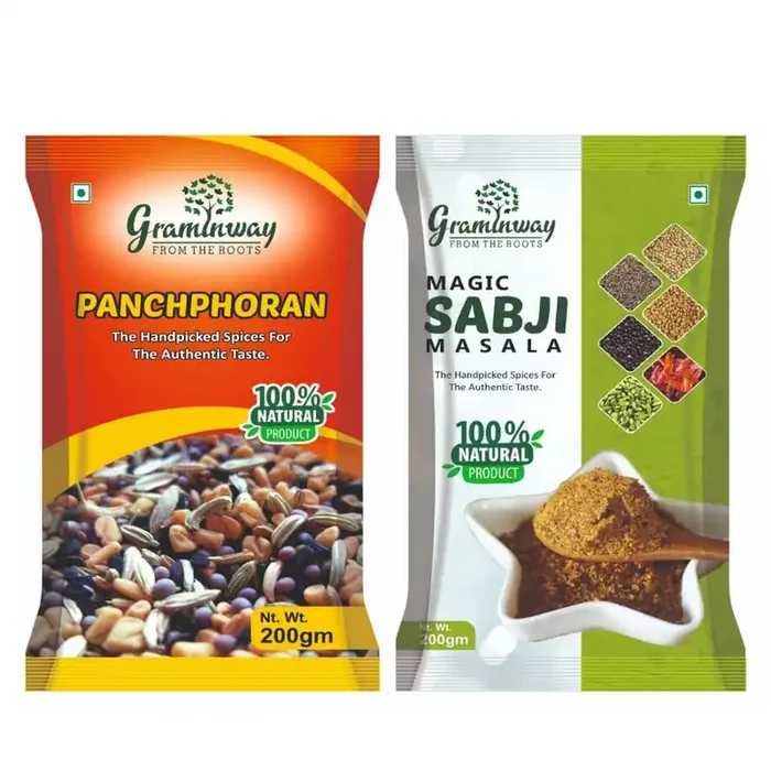 Graminway Panchphoron Mix and Sabzi Masala – 2 x 200gm