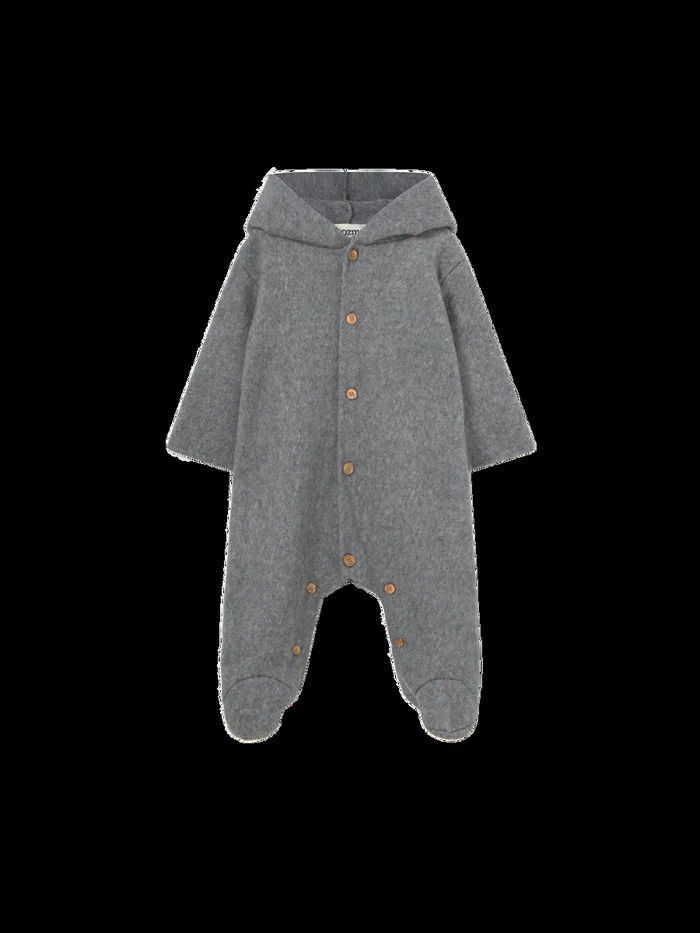 Grey Soft Melange Bamboo Newborn Suit