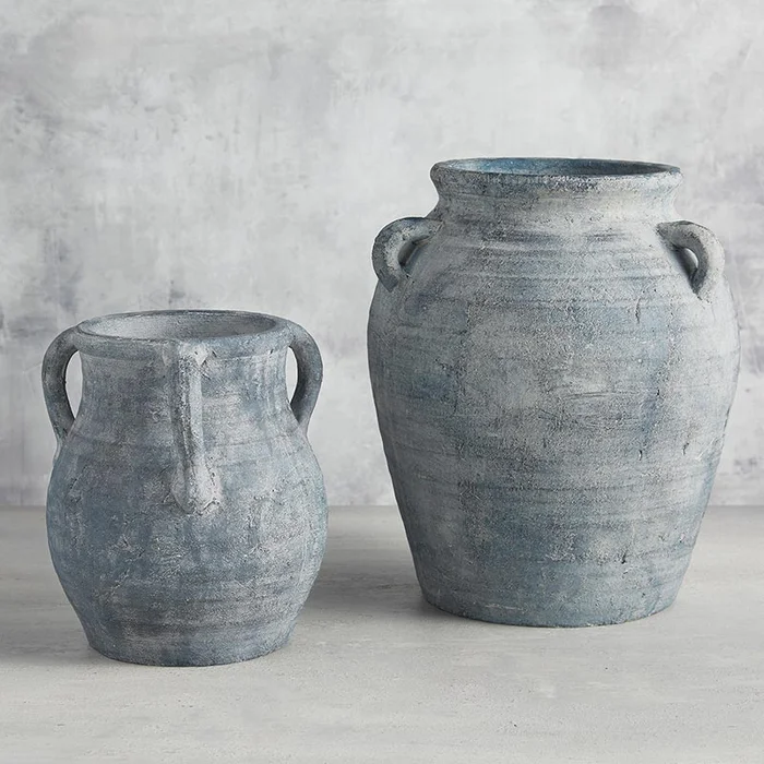 Grey Whitewashed Pot