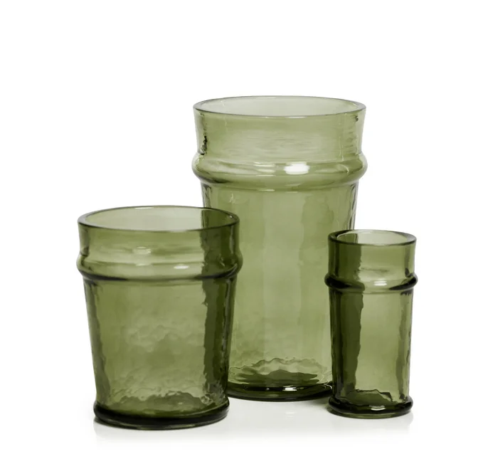 Hammered Double Old Fashioned Glass – Green