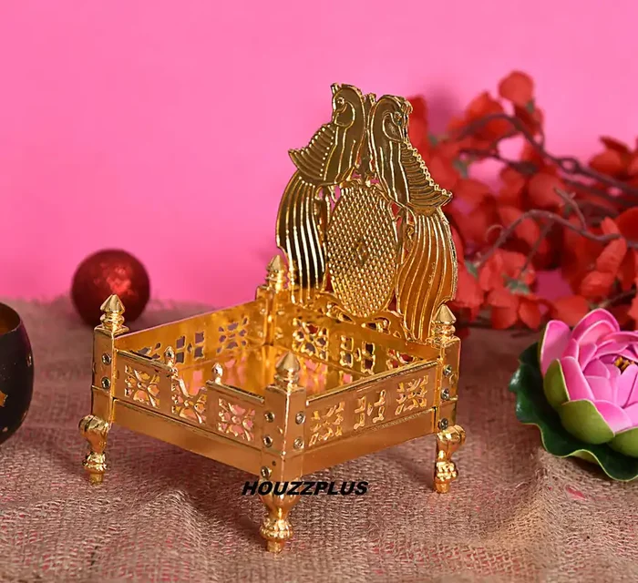 Handicraft Laddu Gopal Singhsan/Chowki for 0 to 2 no Laddu Gopal