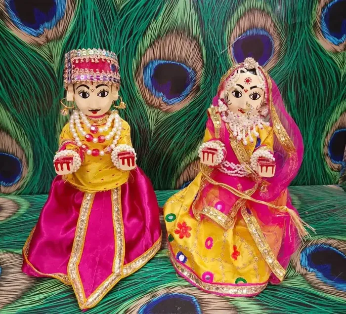 Handmade Wooden Gangaur ishar 9inches