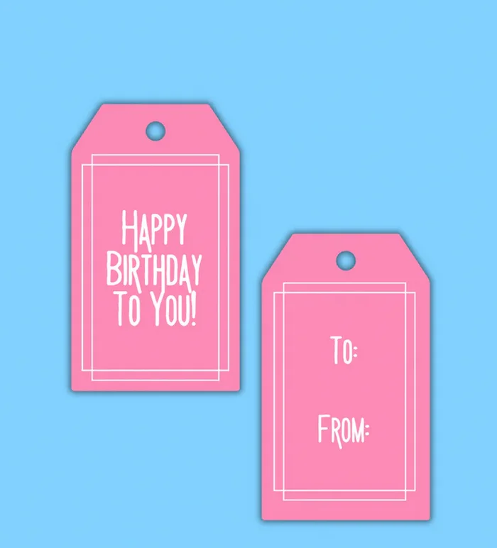 Happy Birthday To You Gift Tag Set