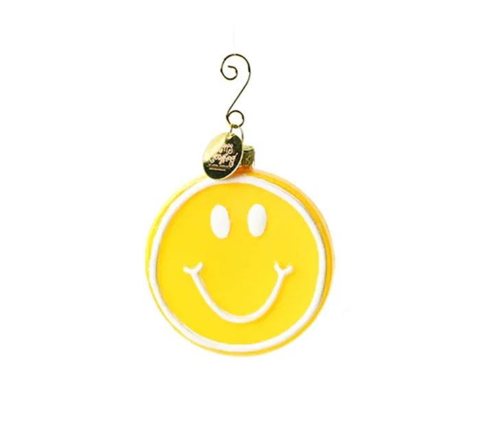 Happy Face Glass Shaped Ornament