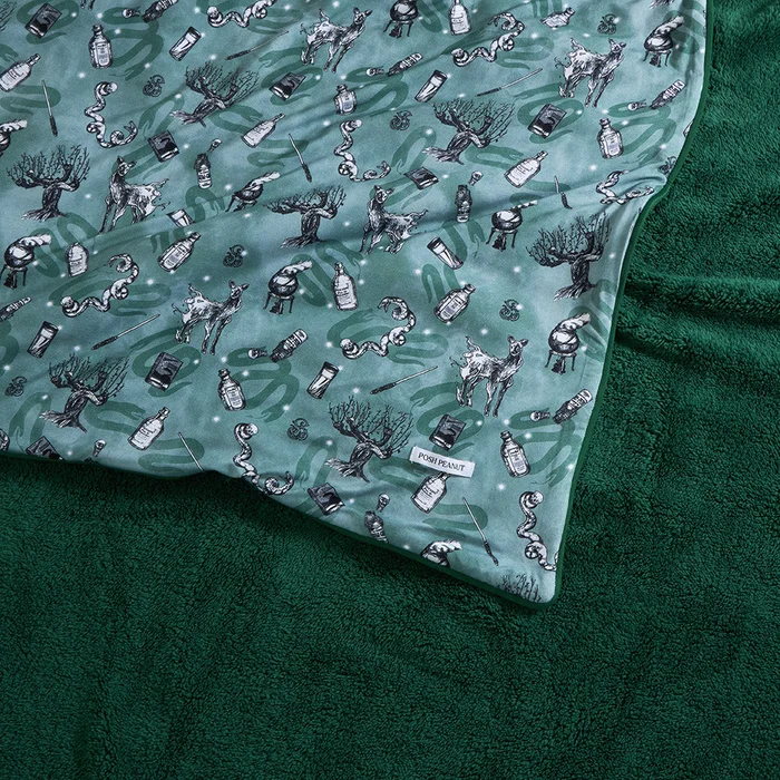 Harry Potter Gray Double-sided Plush Swaddle | Slytherin House