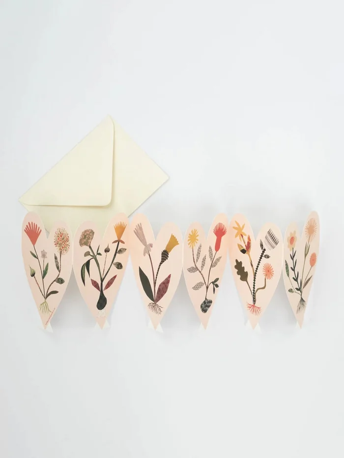 Hearts Concertina Card