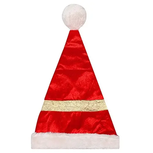 HOME HEART brands RED & GOLD plush Santa Cap for Christmas new year party & Made in India.. PACK OF TWO for 6-24 month(3398N14)