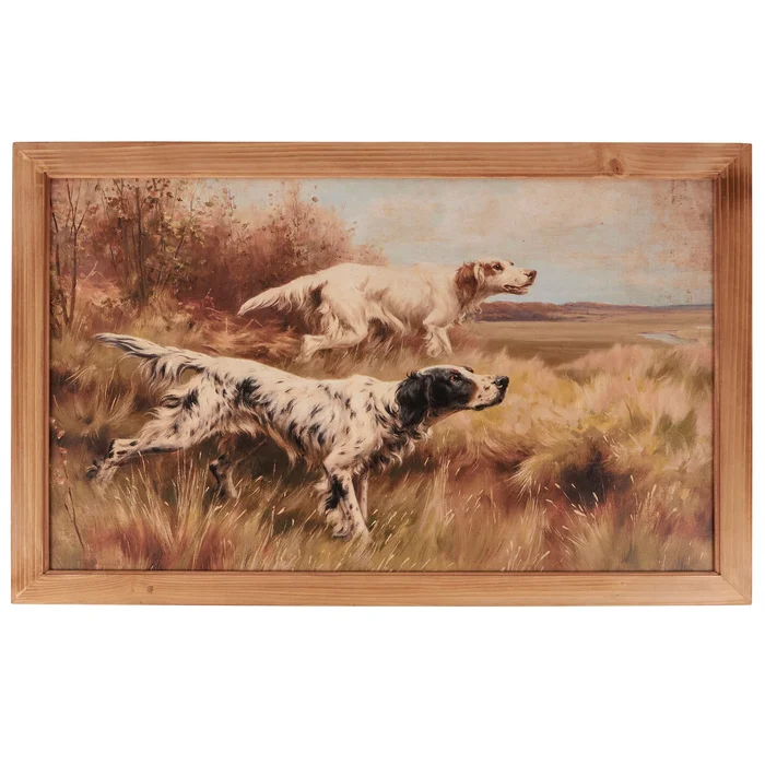 HUNTING DOGS FRAMED WALL ART