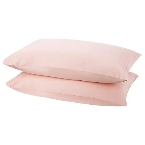 Ikea Aerglo Cotton Pillowcase (DVALA Light Pink 50×80 cm) -2 Pack