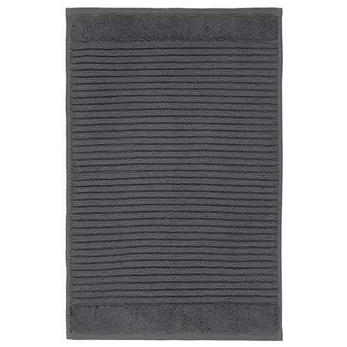 IKEA ALSTERN Dry Fast Water Absorbent and Machine Washable Anti-Slip Microfiber Soft Bath Mat 40X60 cm (Dark Grey)