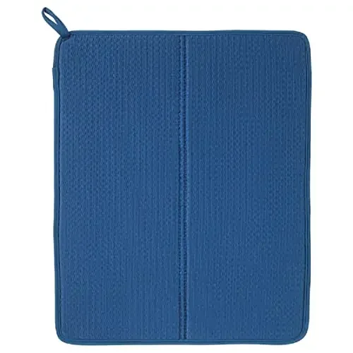 IKEA Little Loved Corner NYSKÃLJD Dish Drying Mat Sink Mat Reversible Drying Mat Blue
